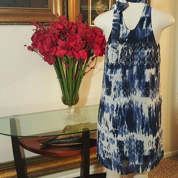 Japna Navy Blue & White Dress size XS - Picture 3 of 6